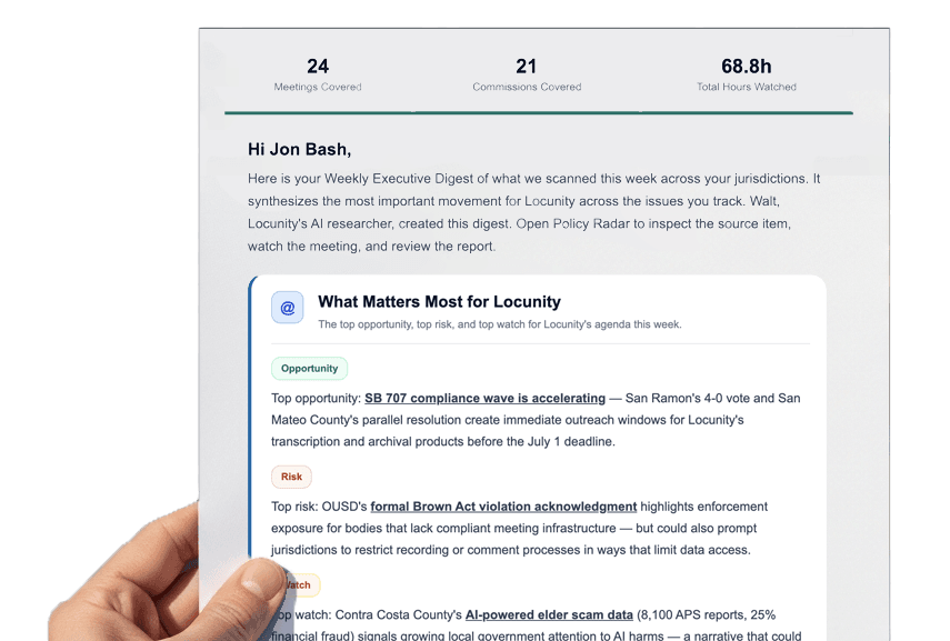 Locunity Executive Briefing — weekly executive digest (opens PDF)