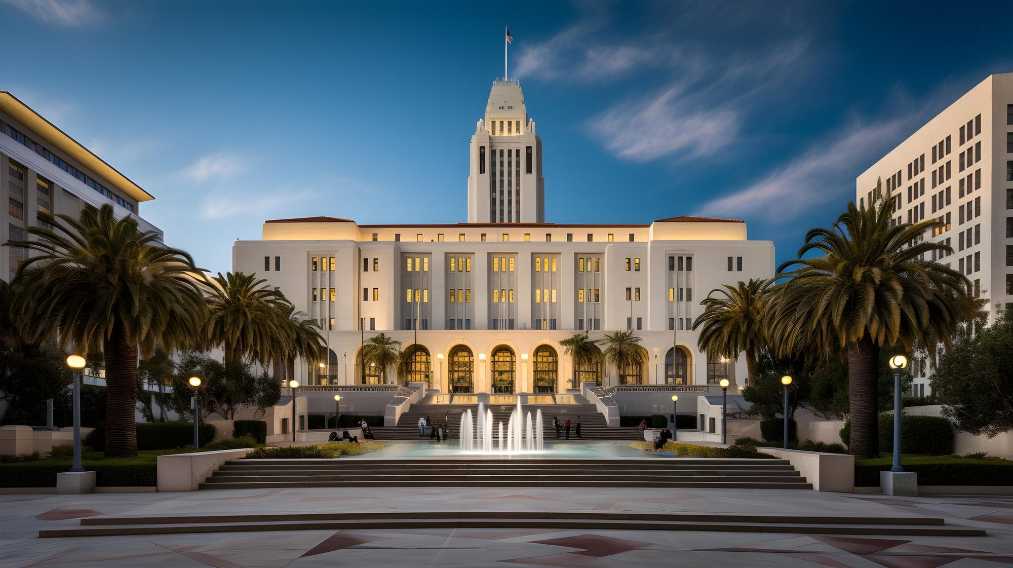 Civic government building representing a legislative district