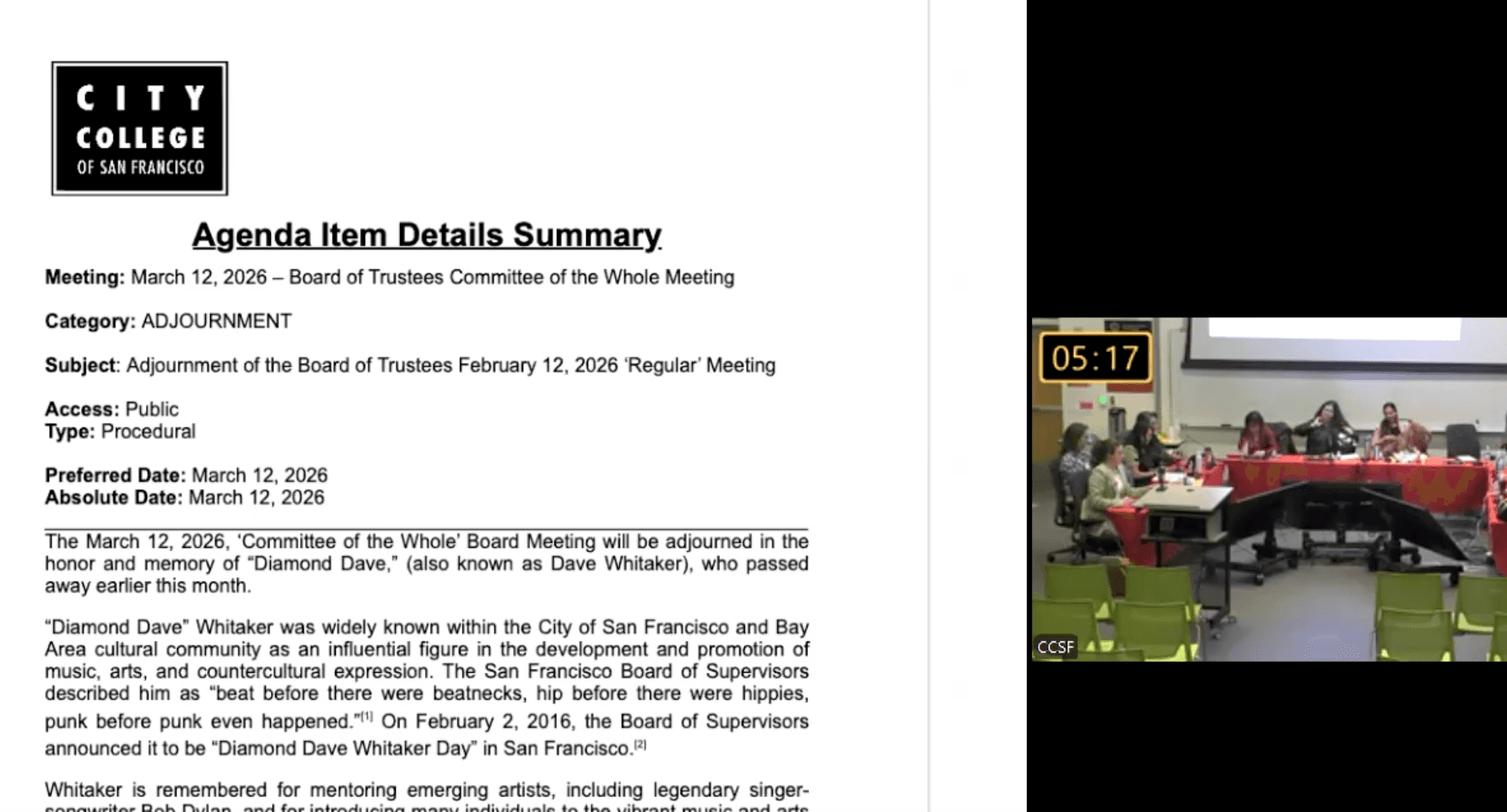 Governing Board - Mar 13, 2026 - Meeting