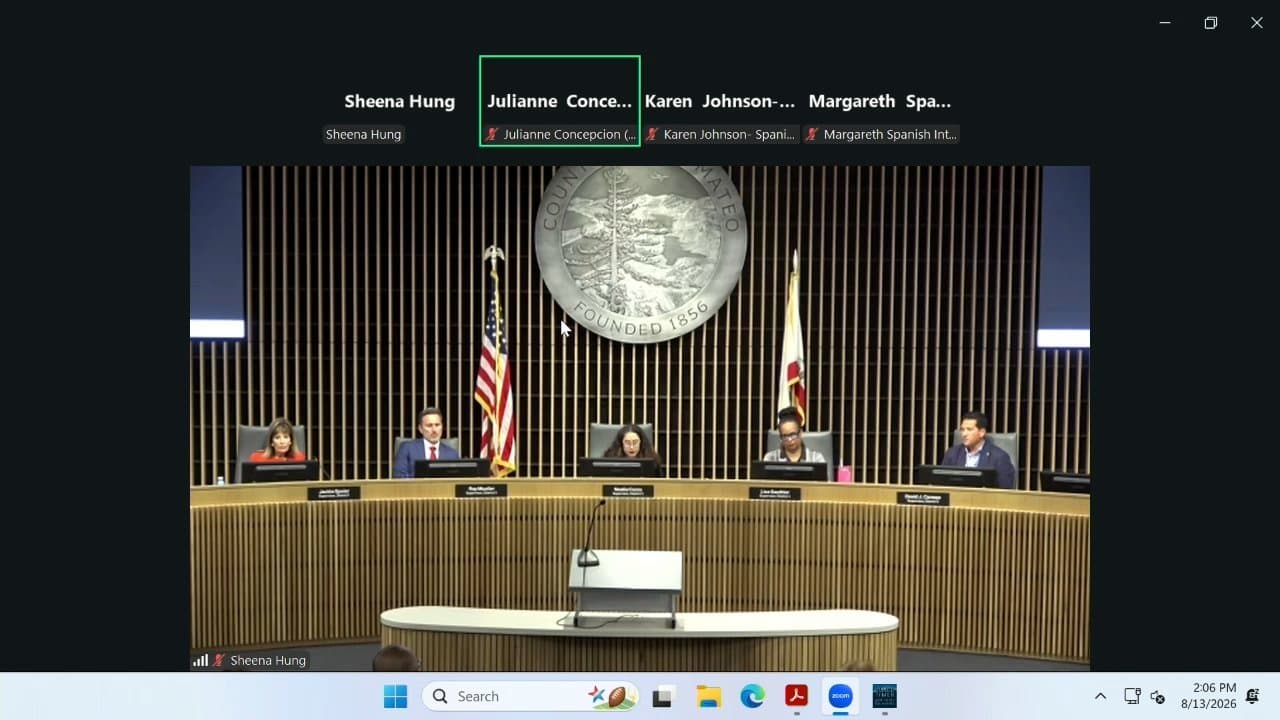 Board of Supervisors - Aug 13, 2026 - Special Meeting