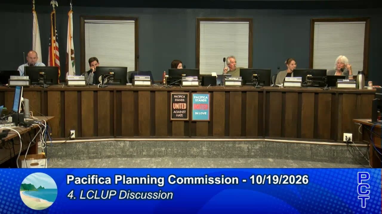 Pacifica Planners Back Coastal Plan Fix, 6-0, as Business Questions Linger