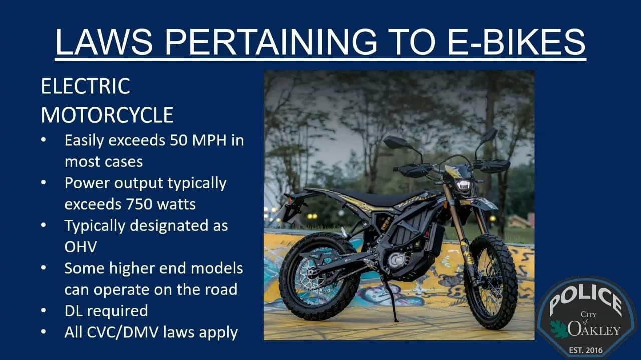 Oakley Council Eyes Fines, Parent Liability in E-Bike Crackdown
