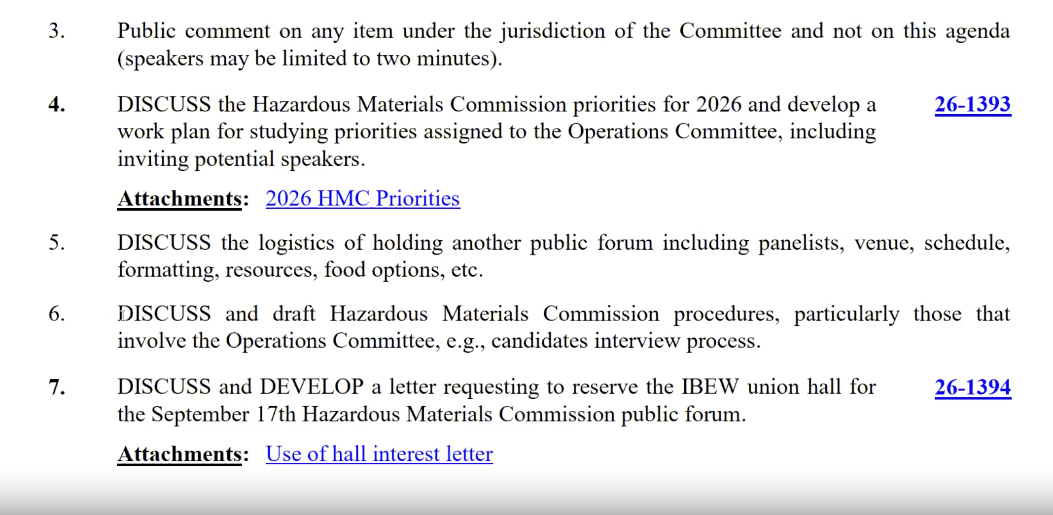 Hazardous Materials Commission - Apr 21, 2026 - Meeting