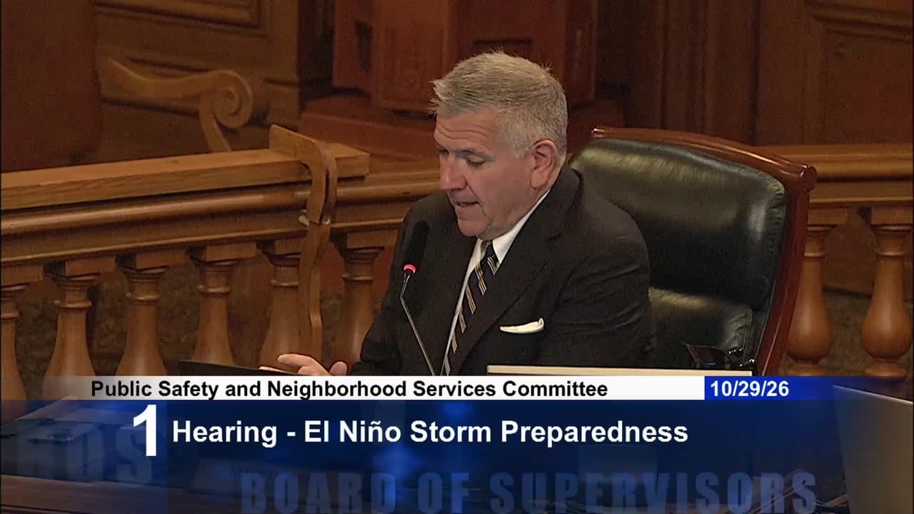 Supervisors Probe El Niño Readiness as City Braces for Season-Long Storms