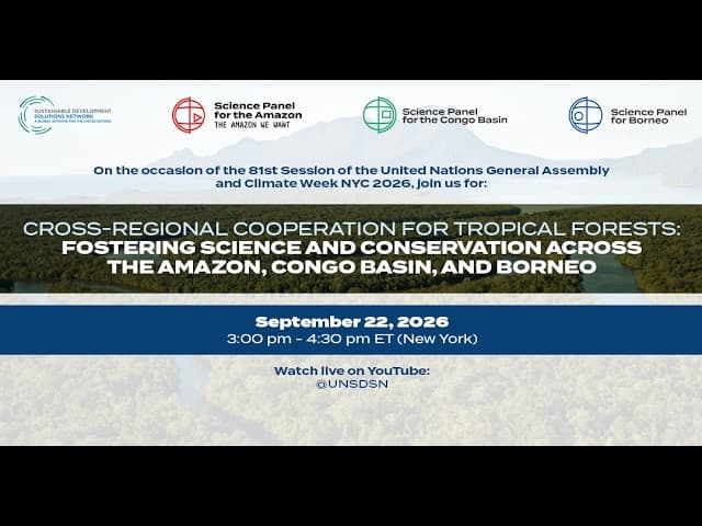 Sustainable Development Solutions Network (SDSN) - Sep 22, 2026 - Meeting