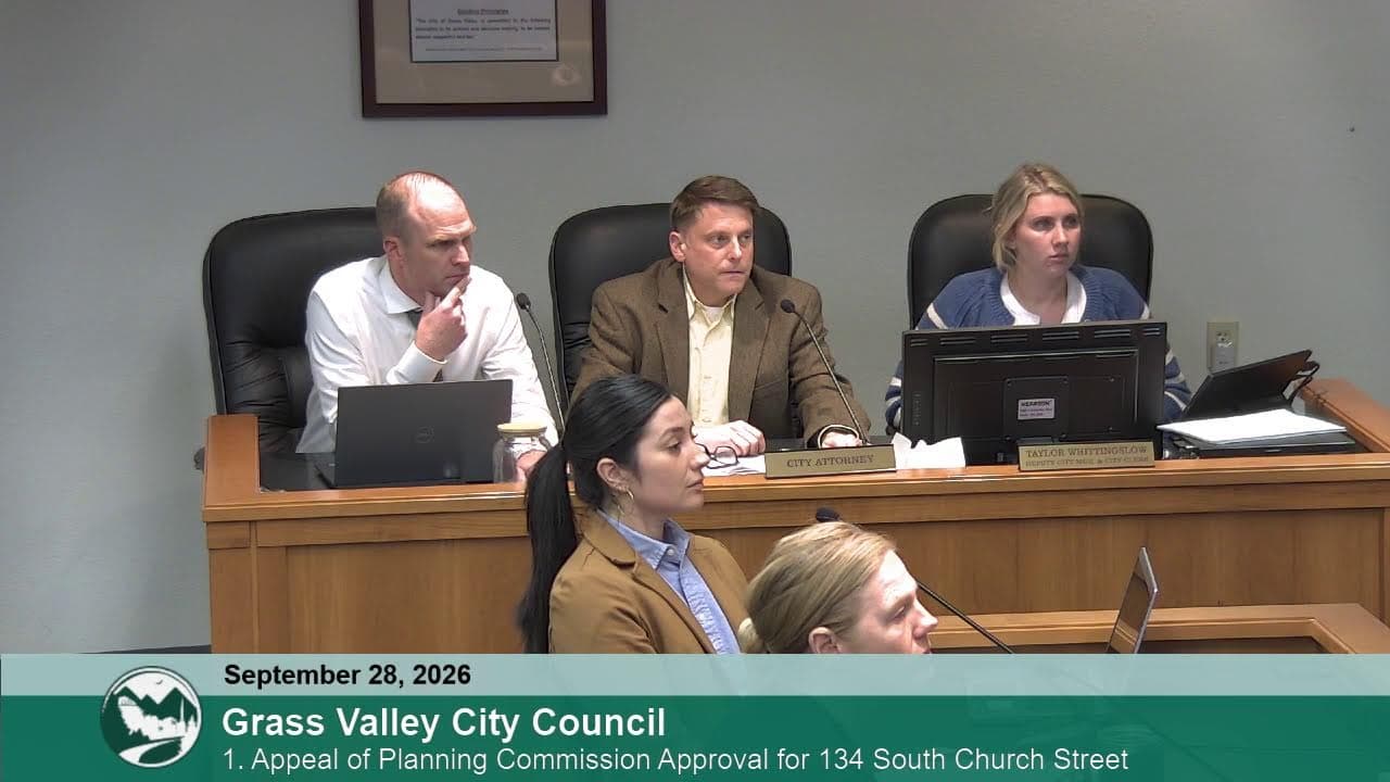 Grass Valley Council Clears Old Bank Lot Split, Then Waives Appellant's Fee